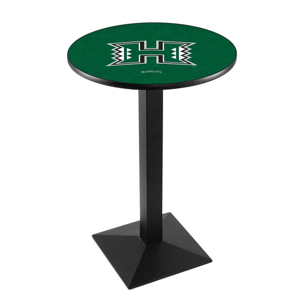 36" Blk Wrinkle Hawaii Pub Table